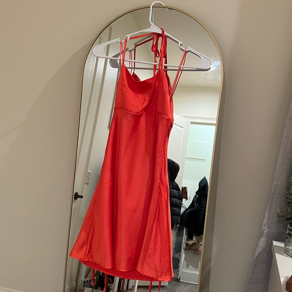 Silk mini skater dress